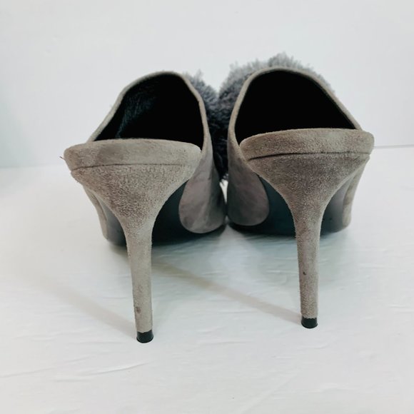 EUGENIA KIM POM POM SUEDE UPPER MULES MADE IN ITALY - Picture 4 of 10